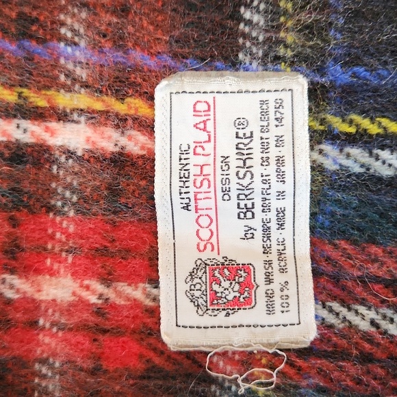 Authentic Scottish Plaid design by Berkshire made in Japan red blue green black - Picture 4 of 5
